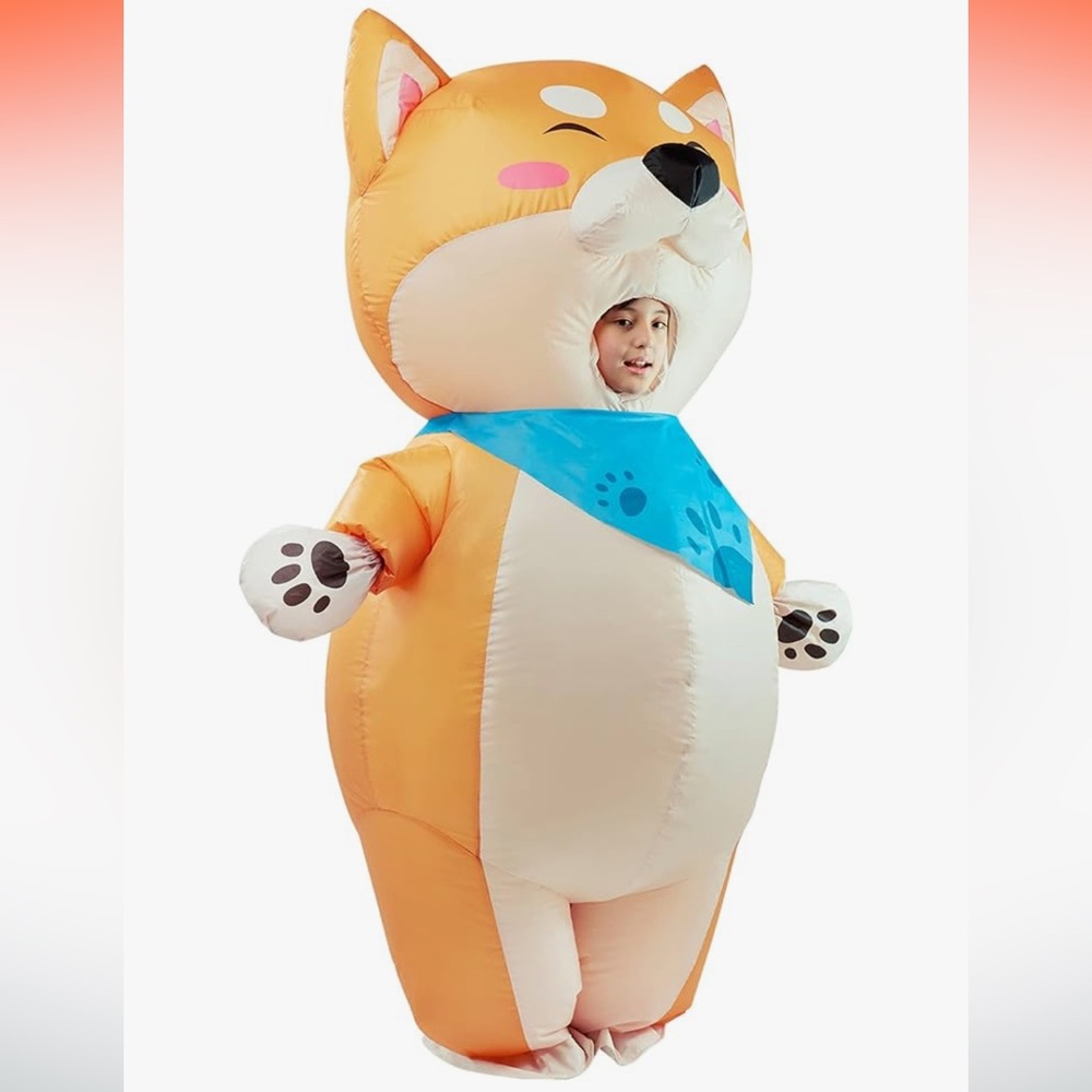 Spooktacular Creations -Full body Shiba Inu inflatable costume size 7-10 years - Picture 3 of 7